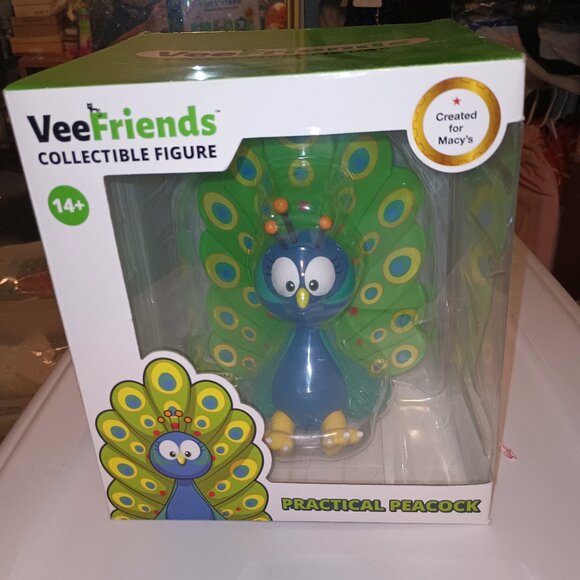 NEW VeeFriends Collectible 6" Vinyl Practical Peacock Figurine Created for Macys - Picture 3 of 7